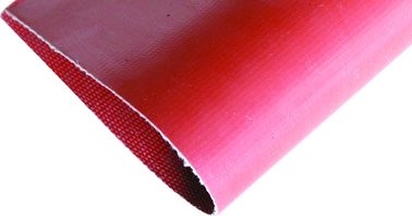 Tissu composé de fibre de verre de silicone rouge, un latéral/tissu enduit de silicone de double