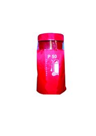 Couleur rouge de produits de protection de sécurité de polyester de couverture cylindrique d'extincteur