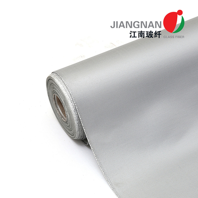 Tissus de ignifugation de fibre de verre de silicone de Grey Color 0.4mm utilisés dans la fumée Curtaines