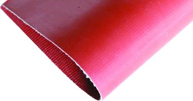 Tissu composé de fibre de verre de silicone rouge, un latéral/tissu enduit de silicone de double