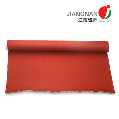 Tissu 0.4mm à hautes températures rouge de tissu de rideau en feu de fibre de verre pour le système de contrôle de construction du feu