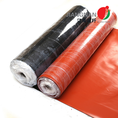 Protection contre les températures élevées Tissu en fibre de verre enduit de silicone pour la protection contre les soudage