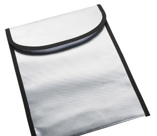 Sac ignifuge enduit de silicone de document résistant au feu